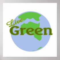 live green planet earth print