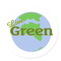 live green planet earth stickers