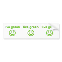 Live Green Pro Environment Eco Friendly Renewable Bumper Stickers
