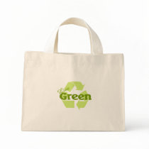 live green recycle canvas bag