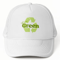live green recycle mesh hat