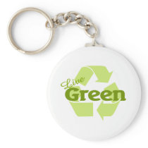 live green recycle key chains