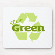 live green recycle mouse mat