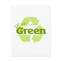 live green recycle postcard