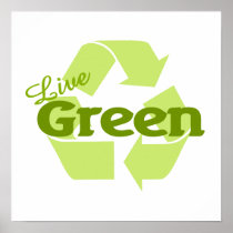 live green recycle poster
