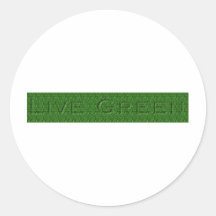 live green round sticker