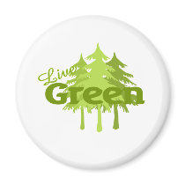live green trees fridge magnets