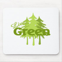 live green trees mouse pad