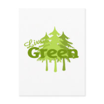 live green trees post cards