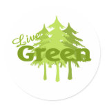 live green trees stickers