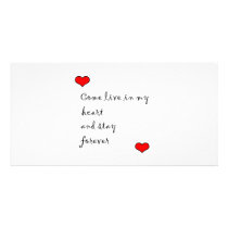 Live In My Heart Personalized Photo Card