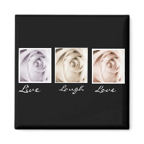 Live, Laugh,Love 3 rose magnet