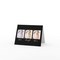 Live,Laugh, Love 3 roses card