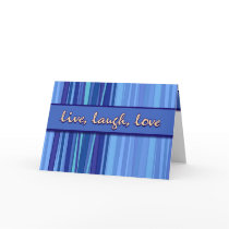 Live Laugh Love Blue Mother’s Day Greeting Card