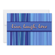 Live Laugh Love Blue Mother’s Day Invitation