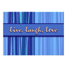 Live Laugh Love Blue Mother’s Day Invitation