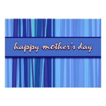 Live Laugh Love Blue Mother’s Day Invitation