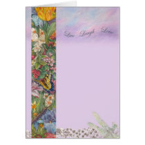 LIVE LAUGH LOVE FLORAL SKY GREETING cards