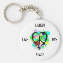 Live Laugh Love Peace Keychain