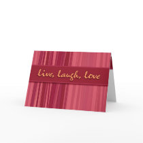 Live Laugh Love Pink Mother’s Day Greeting Card
