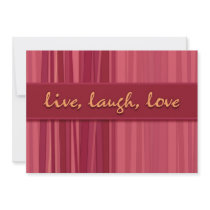 Live Laugh Love Pink Mother’s Day Invitation