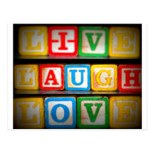 Live Laugh Love Postcard