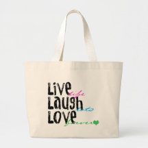 Live Laugh Love Tote Bags