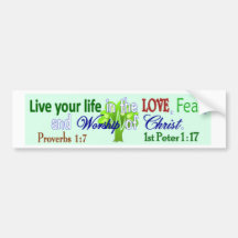 Live life bumper stickers
