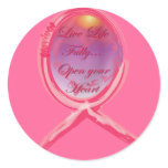 Live Life Fully: Breast Cancer Pink Ribbon Stickers