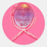 Live Life Fully: Breast Cancer Pink Ribbon Stickers