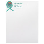 Live Life Fully Teal Ribbon letterhead