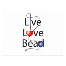 Live Love Bead Postcard