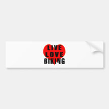Live Love Biking Bumper Stickers