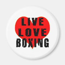 Live Love Boxing Fridge Magnet