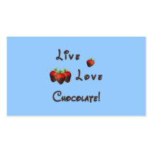 Live Love Chocolate Business Card