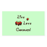 Live Love Chocolate Business Card Templates