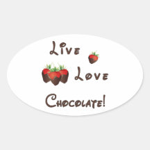 Live Love Chocolate Sticker