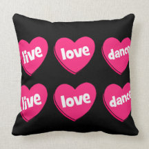live love dance pillows