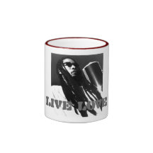"Live Love" Dirty Border Ringer Mug - Customized