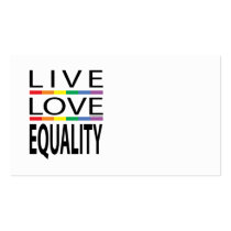 Live Love Equality Business Card Templates
