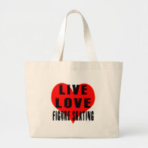 Live Love Figure Skating Canvas Bag