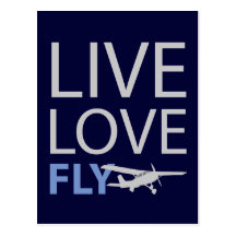 Live Love Fly Postcards