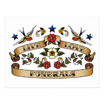 Live Love Funerals Post Card