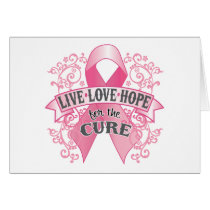 Live Love Hope for the Cure Greeting Cards
