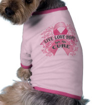 Live Love Hope for the Cure Dog T-shirt