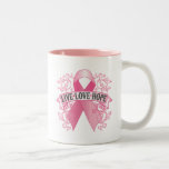 Live Love Hope Pink Ribbon Coffee Mugs