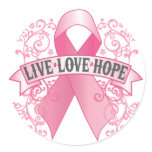 Live Love Hope Round Stickers