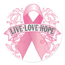 Live Love Hope Round Stickers