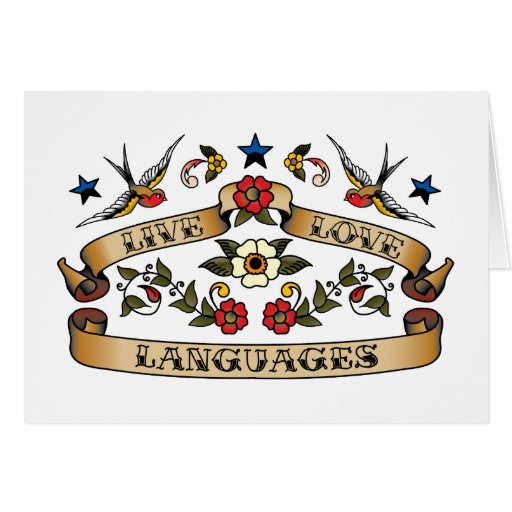 Live Love Languages Greeting Card