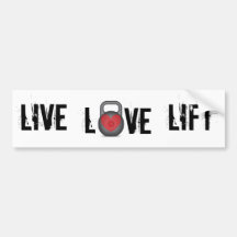Live.Love.Lift Autocollants Pour Voiture